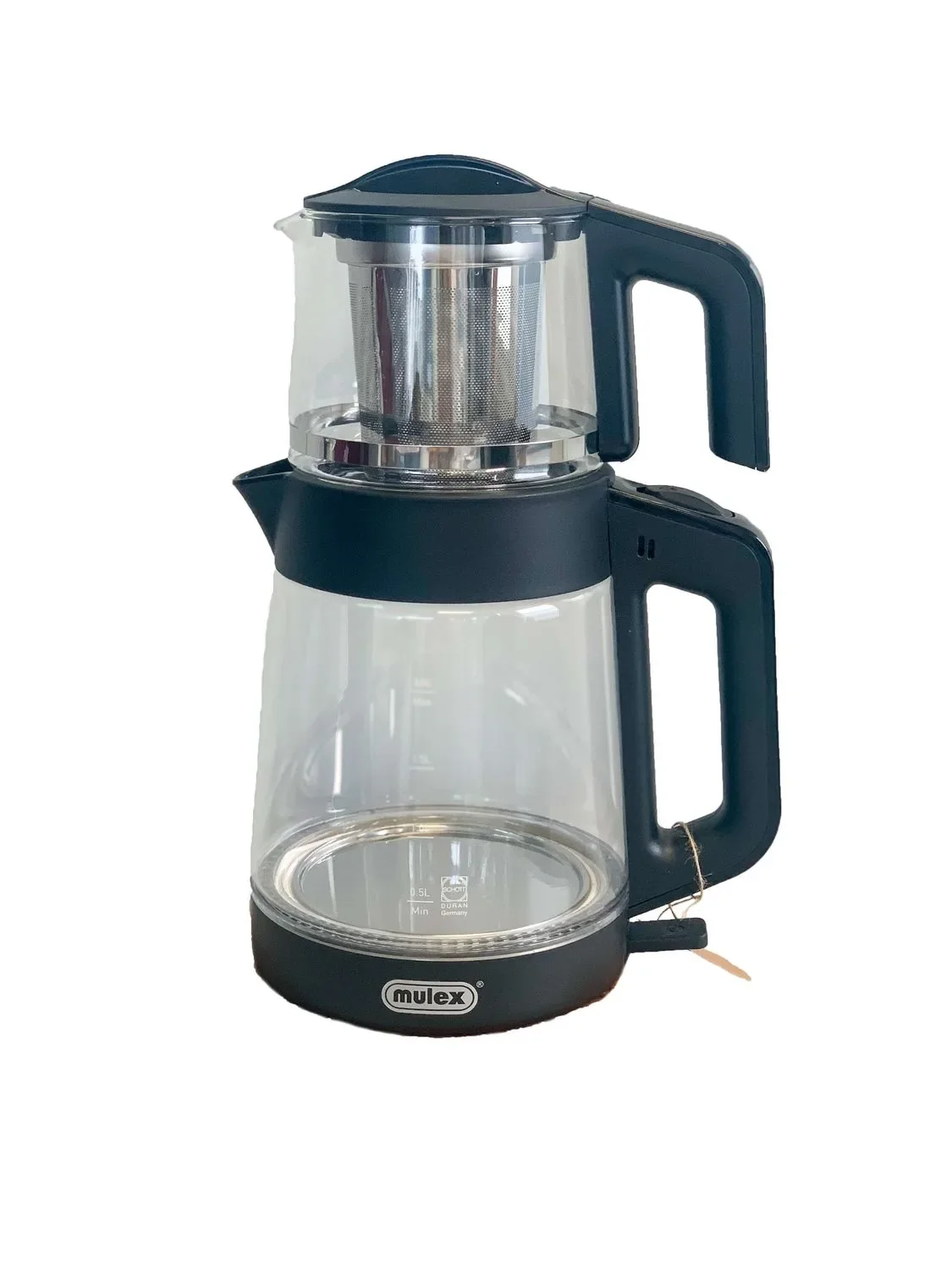 "Wasserkocher, Samowar mit Teekocher - Mulex, Tee-Express Glas, Schwarz, 2L image"