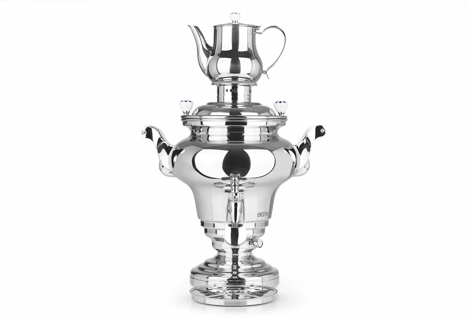 "Samowar mit Teekocher, Russischer Teekessel Elektrisch - Royal, mit Dispenser, Edelstahl, 15L image"