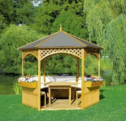 "Pavillon Palma mit Holzdach und Dachpappe image"