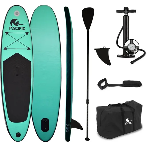 "Pacific Ocean Green Sup Board - Sonderausgabe - 285 cm - 6-teiliges Set- Grün image"
