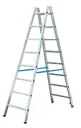 Alu Sprossen Doppelleiter 2 x 10 Sprossen Leiter