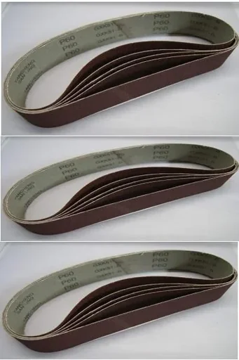 "Schleifband Set 76 x 533 mm je 3 Stck. K60-80-100-150-240 image"