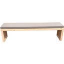 Gartenbank Douglas Holz 220 cm inkl. Wasser- und schmutzabweisendem Kissen Taupe
