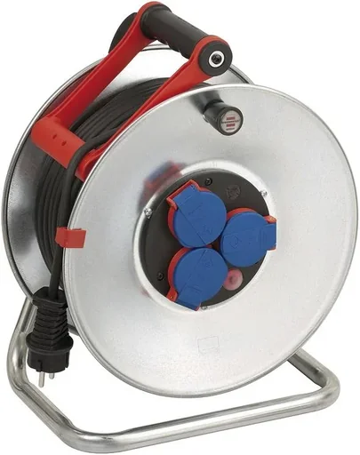 "Kabeltrommel Garant S IP44, Durchmesser 240mm, Stahlblech, 50m schwarzes Bremaxx Kabel image"