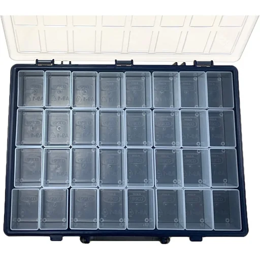 "NL Sortimentskasten / Aufbewahrungsbox - Enthält 32 herausnehmbare Schalen - 26,1 x 33,8 x 5,7 cm image"