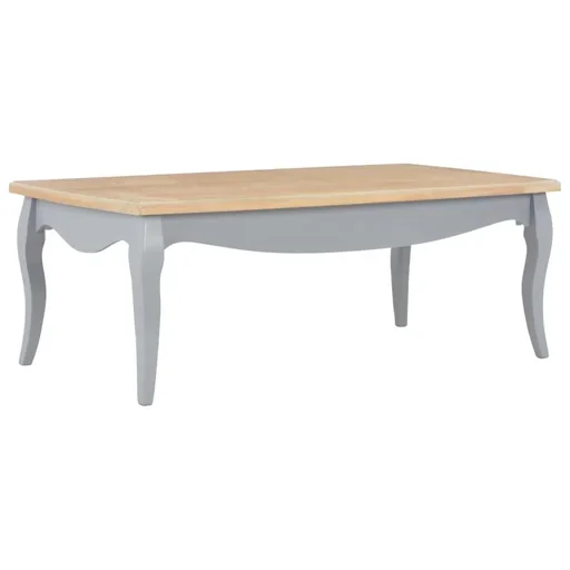 "Couchtisch 110x60x40 cm Kiefer massiv grau und braun image"