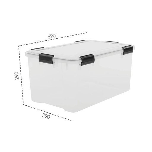 "Wasserdichte Aufbewahrungsbox, transparent, 50 Liter image"