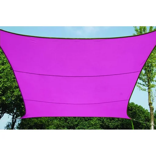 "Rechteckiges 2 x 3 m Sonnensegel für Garten und Terrasse, wasserabweisendes atmungsaktives Polyester, 160 g/m², 90% UV-Schutz, Edelstahlringe, Fuchsia image"