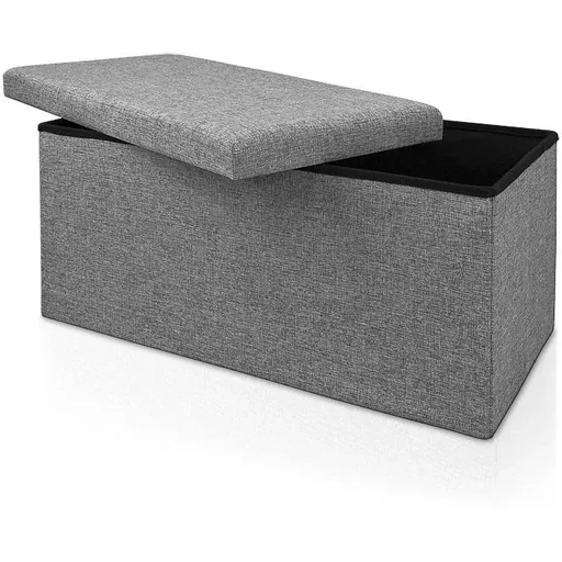 "2-in-1-Hocker 80 x 38 x 40 cm Ottomane Aufbewahrungsbox image"