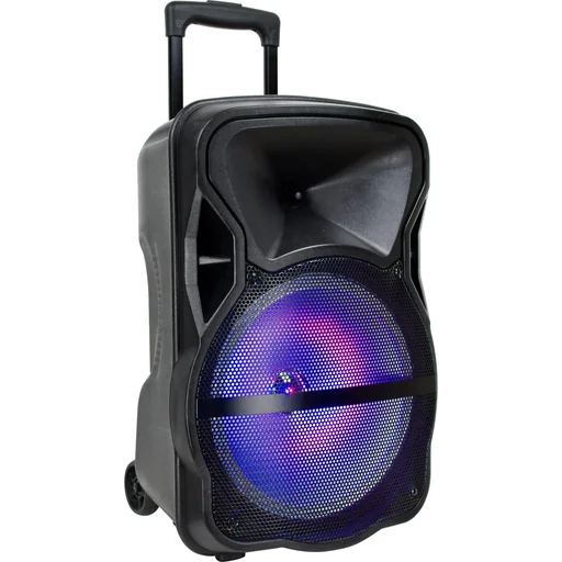 "VT-6315 Mobiler batteriebetriebener Lautsprecher mit Bluetooth, 1 drahtloses Mikrofon, 1 kabelgebundenes Mikrofon und LE image"