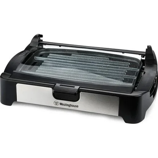 "Westinghouse Edelstahl-Elektrogrill - Tischgrill - 1800W - 52,8x12,3x37,7cm - Schwarzer Marmor image"