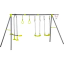 Schaukelgestell für Kinder 3-10 Jahre, grün+schwarz, 365 x 138 x 175 cm