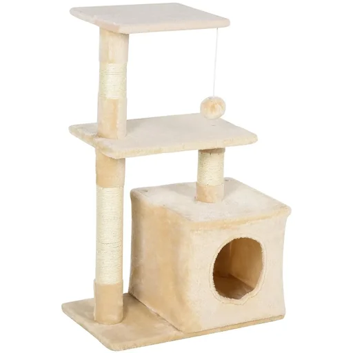 "Kratzbaum mit Sisal Katzenbaum Kletterbaum Katzenmöbel Kratzbrett mit weichem Plüsch Katzenspielzeug stabil E1-Klasse Sp image"