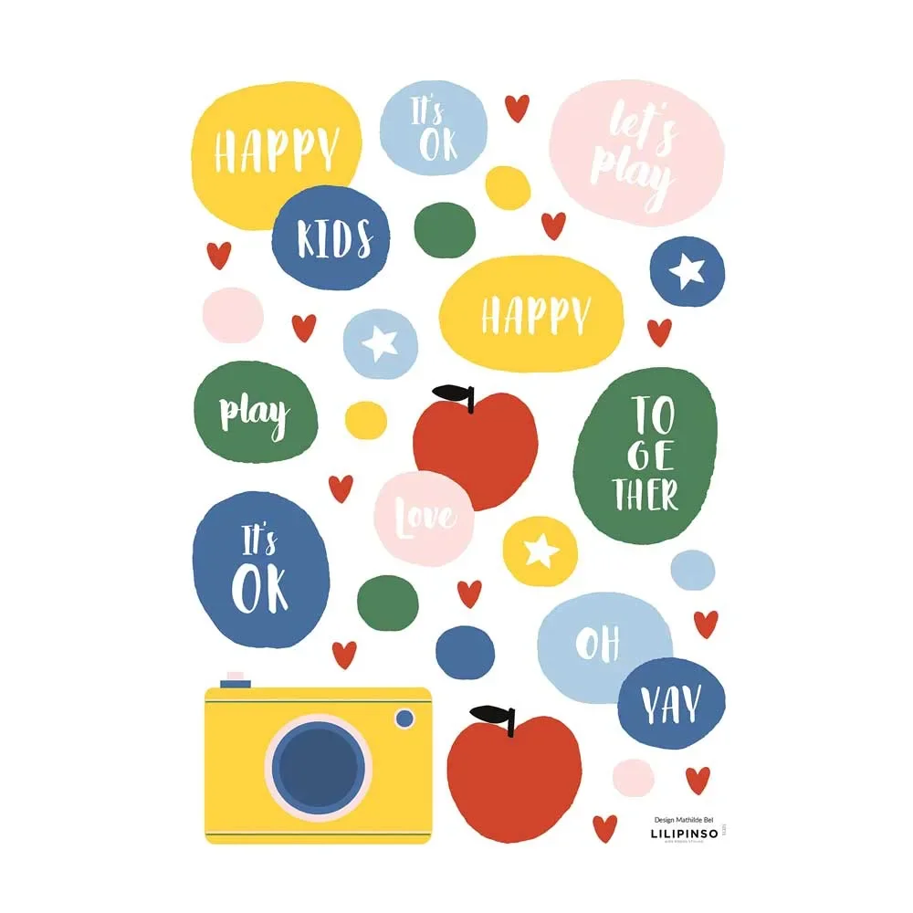 "Lilipinso Wandsticker A3 Apfel, Kamera & mehr image"