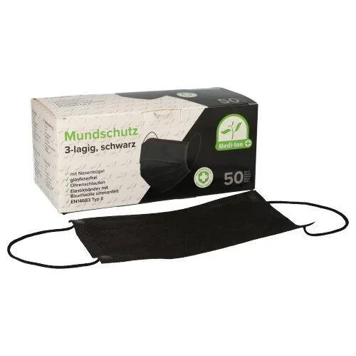"Mundschutz, 3-lagig, 50er Pack, Schwarz image"