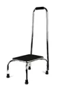 Trittstufe mit höhenverstellbarem Haltegriff, Chrom, 88-108 cm