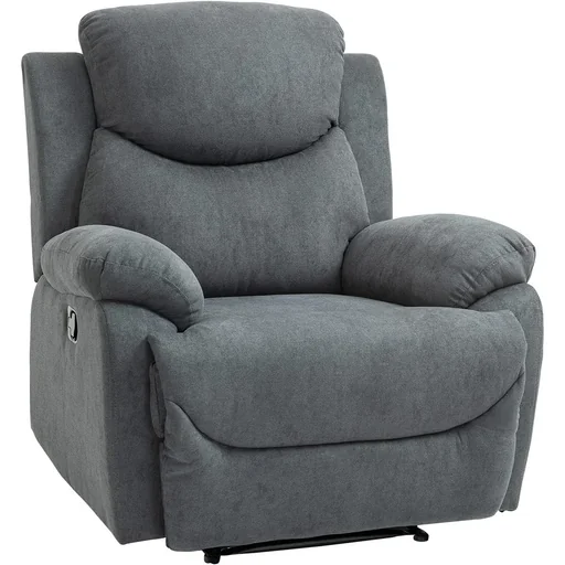 "Relaxsessel Einzelsofa Liege 150° neigbar Fernsehsessel Leinen Grau 97 x 96 x 105,5 cm image"