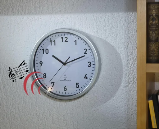 "Funkwanduhr mit Türklingel image"