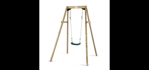 "Holz Schaukel, Outdoor-Einzelschaukel für Kinder aus Holz, Schaukelseile höhenverstellbar, natur image"