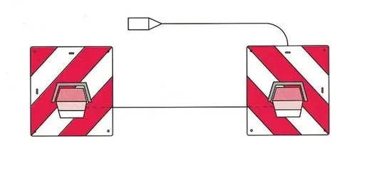 Warntafelsatz mit 2 Dreifunktionsleuchten, 2 St.