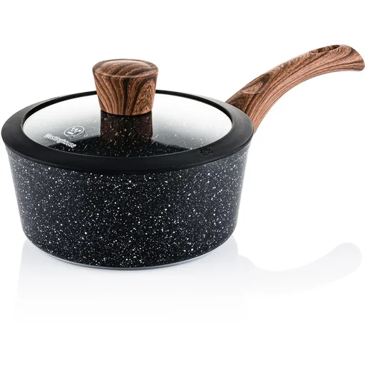 "Kochtopf Ø18 cm Schwarzer Marmor Holz image"