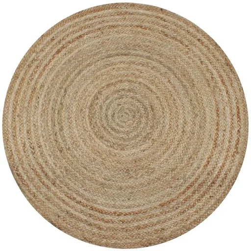"Teppich rund 120 cm gewebte Jute image"
