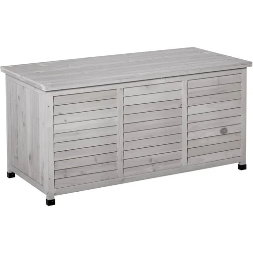 "Gartenschrank Gerätehaus Gerätescharank wasserbeständig Tannenholz dauerhaft große Raum 127 x 56 x 60 cm Grau image"