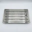 Tropfblech, Abtropfblech, Tropfschale - CNS zum Einlassen, 480 x 313 mm