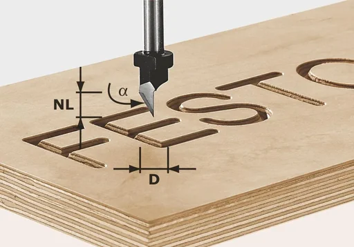 "Schriftenfräse HW D11 / 60 Grad image"