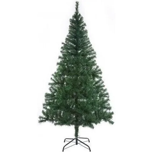 "Weihnachtsbaum PVC inkl. Lichterkette und Ständer - 150cm - dunkelgrün image"