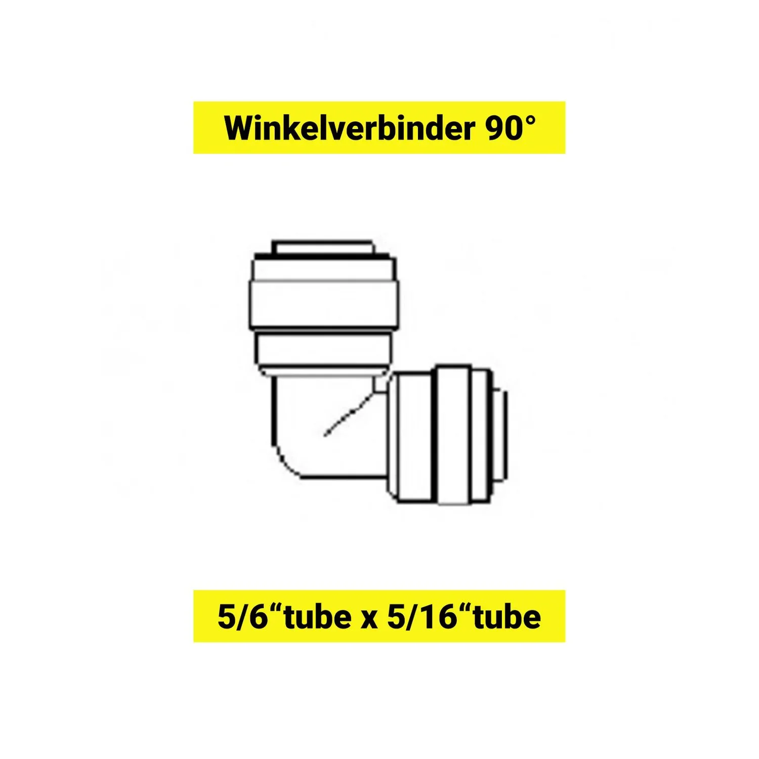 "Winkelverbinder, Schlauchverbinder 90° - 5/16"tube x 5/16"tube image"