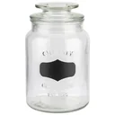 Vorratsglas mit Beschriftungsfeld - Glasbehälter mit 1,5 L