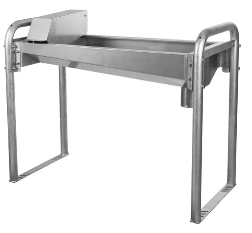 "Trogtränke aus Edelstahl mit Bodengestell, 50 l, 120 cm image"
