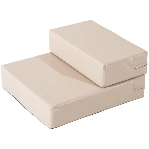 "Tiertreppe Hundetreppe Katzentreppe Unterlage für Haustier Klappbar Gelbbraun L42 x B39 x H20 cm image"