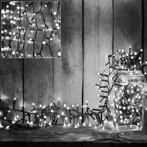 Weihnachtsbeleuchtung 11,5 m 160 LEDs Kaltweiß mit Zeitschaltuhr