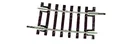 12 Stück Gebogenes Gleis R3¼, Radius 419,6 mm, Bogenwinkel 7,5°