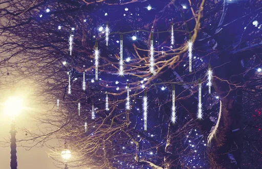 "LED Leuchtkette Meteorit 8er Set, weiß image"