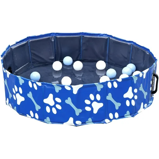 "Hundepool mit Wasserablassventil blau image"