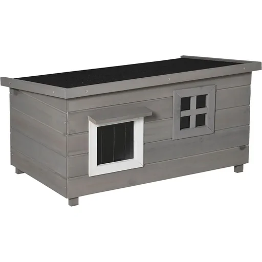 "Katzenhaus - Indoor/Outdoor - Grau/Schwarz - 87 x 52 x 48 cm image"