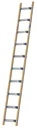 Dachleiter, 8 Sprossen, Alu/ Holz - Breite 37 cm, Länge 225 cm