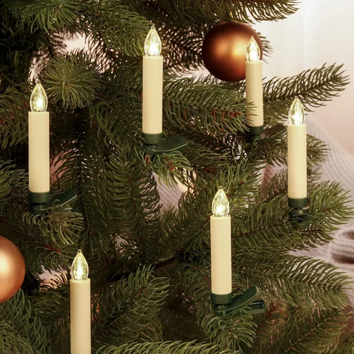 "LED Weihnachtskerzen kabellos mit FB 10er, innen image"