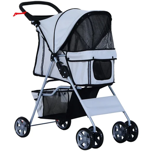 "Hundewagen Hundebuggy Hunde Pet Stroller Buggy Grau image"