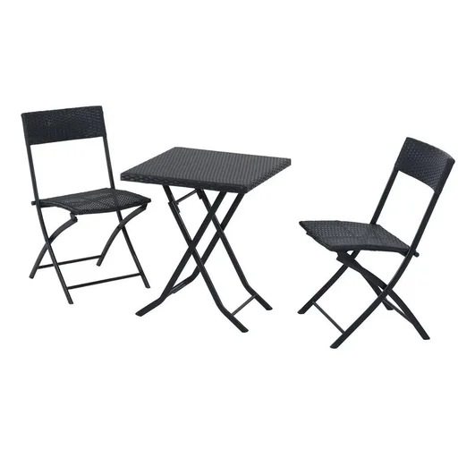 "Balkonset Polyrattan Gartenmöbel 3tlg. Balkonmöbel image"