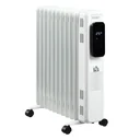 Ölradiator tragbar elektrisch Heizkörper 2290-2720W 3 Heizstufen 24-Stunden-Timing mit 4 Rollen Stahl 50,5 x 24 x 63 cm