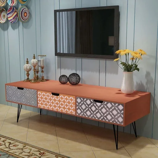 "TV-Schrank mit 3 Schubladen 120x40x36 cm braun image"