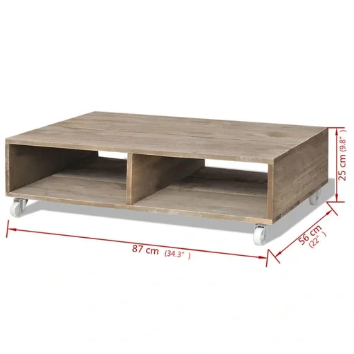 "Couchtisch Massivholz braun image"