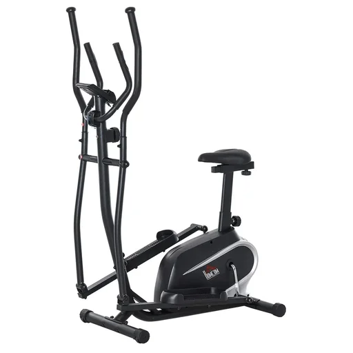 "Crosstrainer Ellipsentrainer mit 8 Magnetwiderstandsstufen Heimtrainer mit LCD Monitor Stahl PVC ABS Schwarz 103 x 62 x image"
