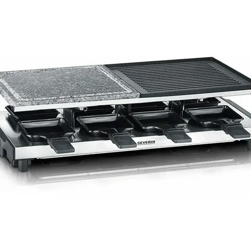 "Raclette/Steengrill/Gourmetset - mit Stein und Grillplatte - Gourmets - 1400 Watt image"