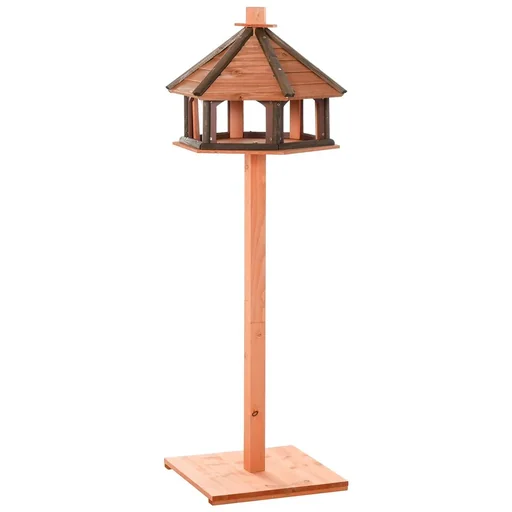"Vogelhaus hölzerner Vogelvilla Futterhaus Vogelständer Vogel-Tischvogelhaus Spielstand mit wasserfestem Dach für den Aus image"