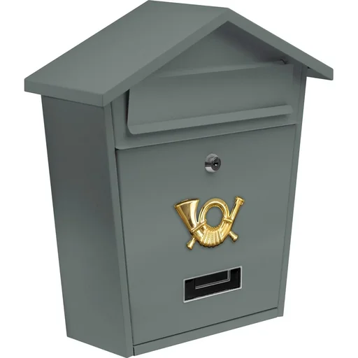 "Briefkasten Graphit mit 2 Tasten - 380x320x105 mm image"